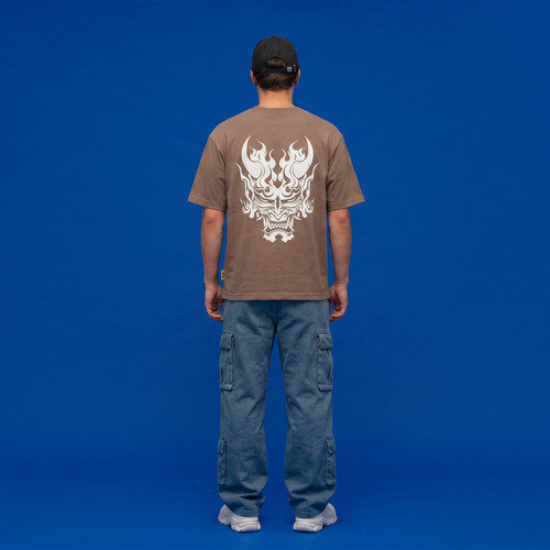 Camiseta marron Kumara Oversize